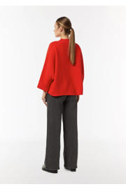 thumbnail: comma gebreide poncho rood