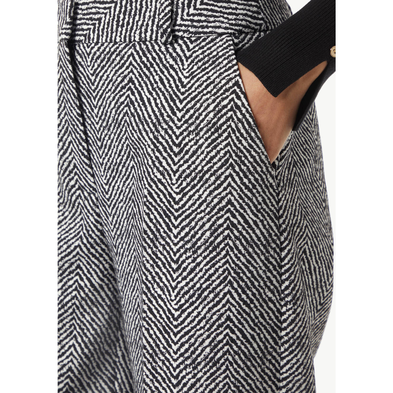 comma pantalon zwart wit