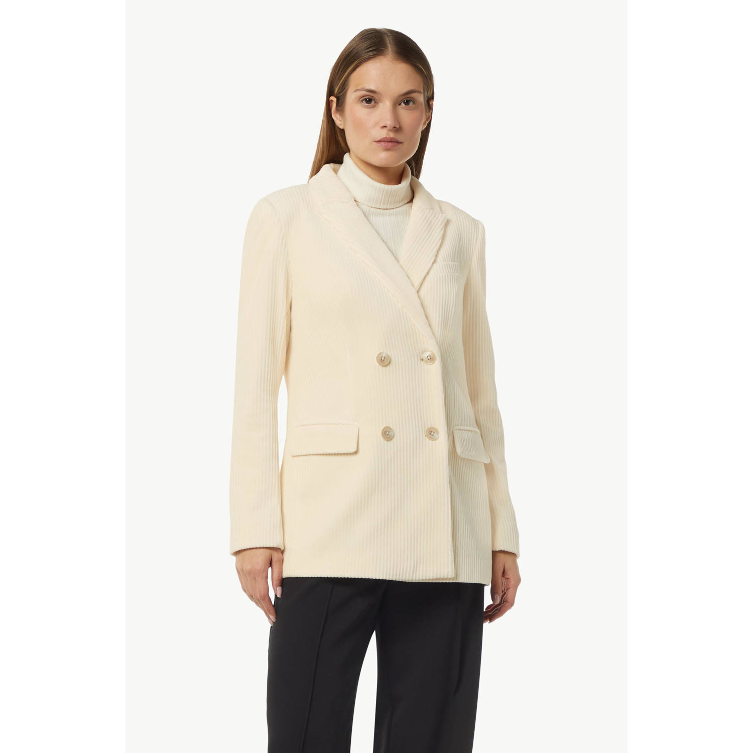 Comma casual identity regular blazer ecru