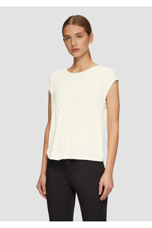 T-shirt ecru met pailletten