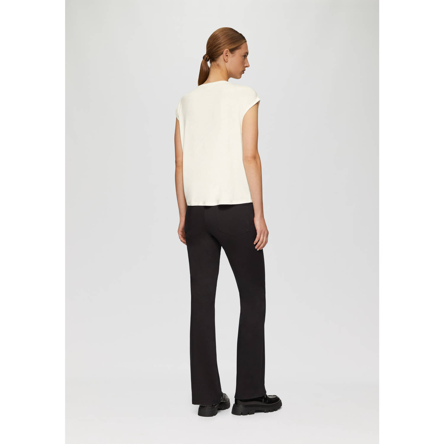 s.Oliver BLACK LABEL T-shirt ecru met pailletten
