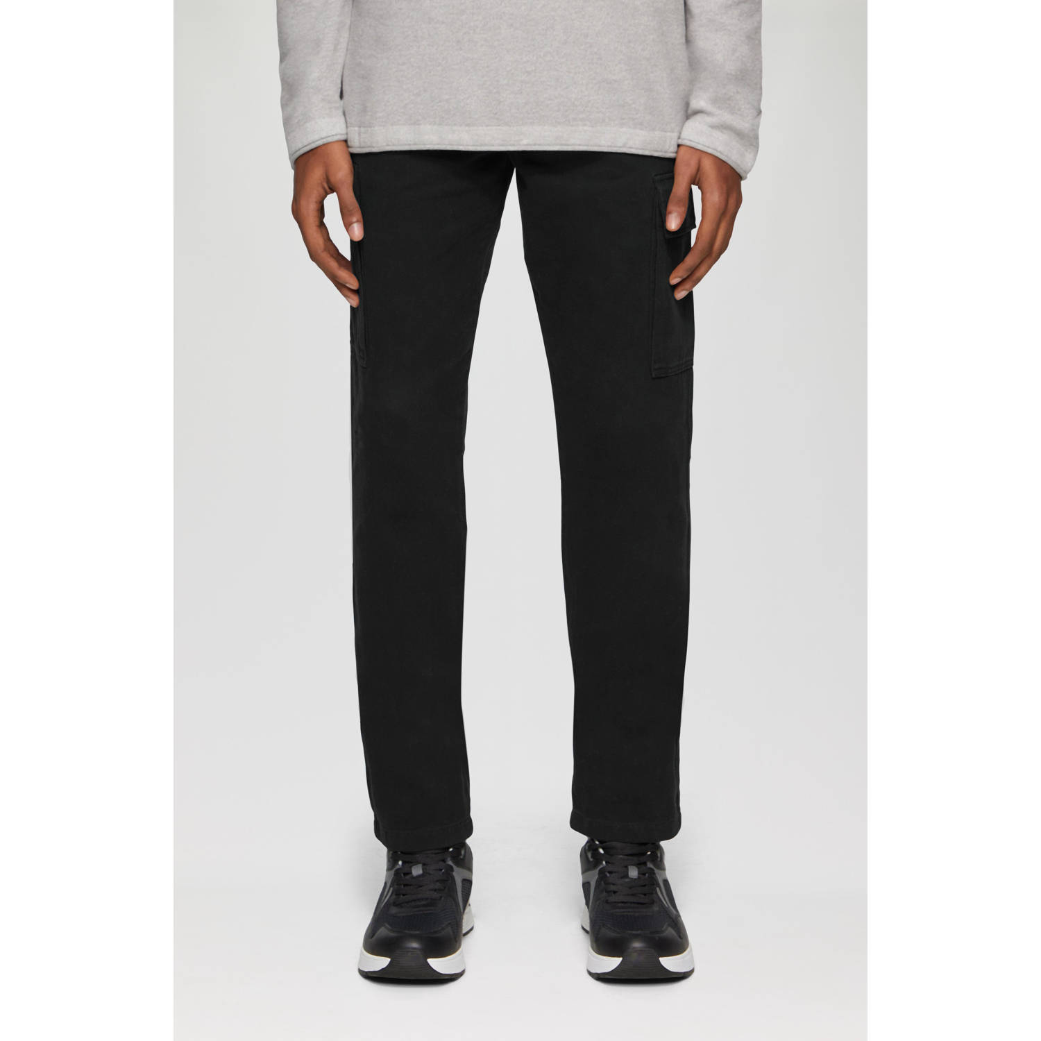 Q S by s.Oliver slim cargo broek zwart