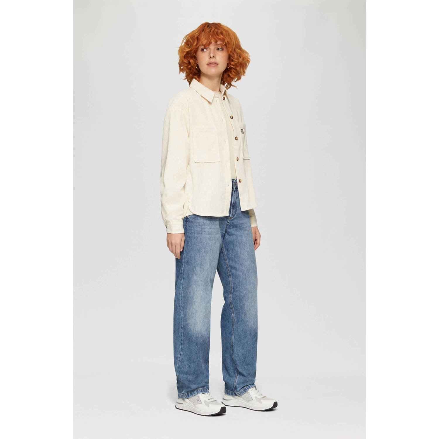 Q S by s.Oliver regular wide leg jeans blauw
