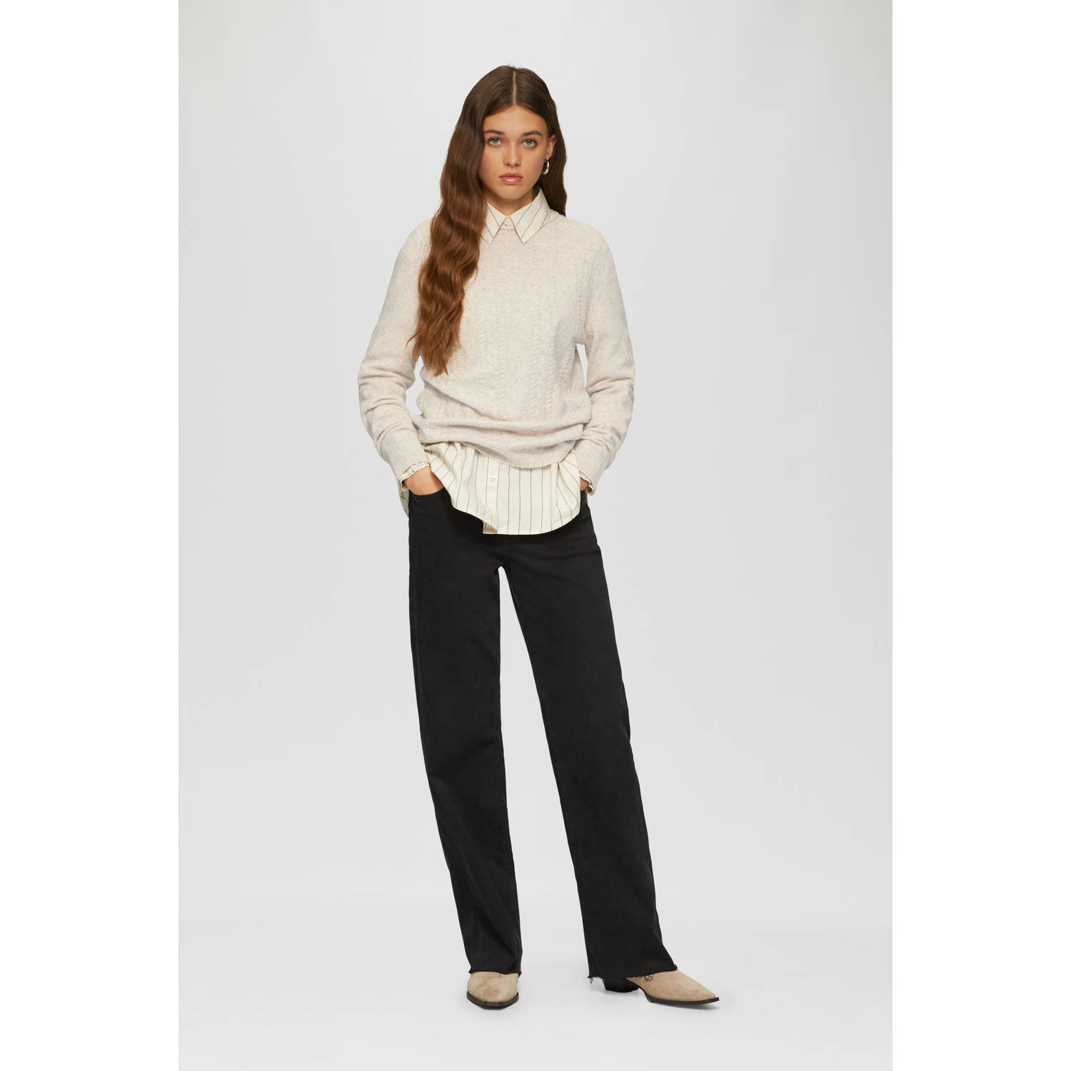 Q S by s.Oliver trui beige
