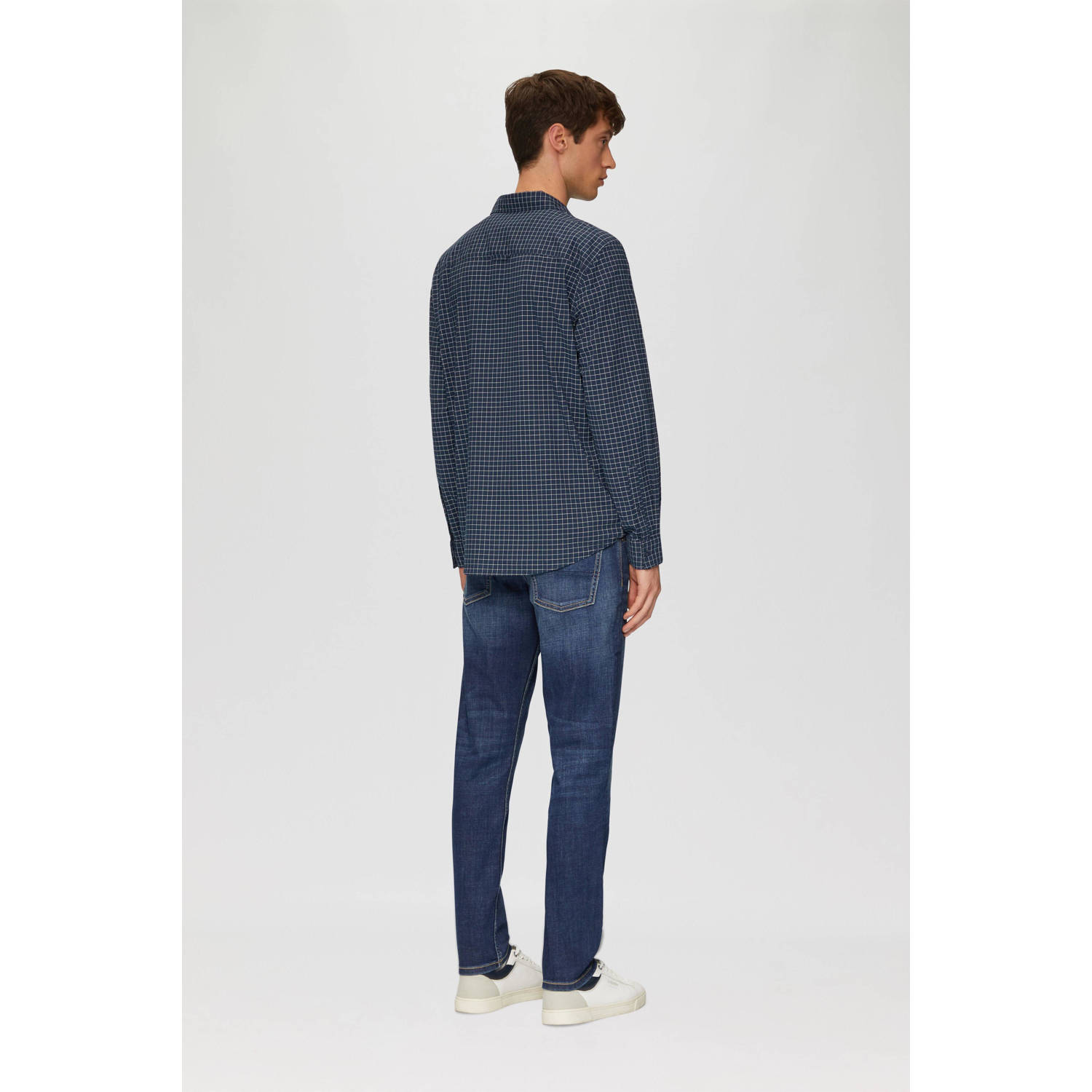 s.Oliver casual overhemd donkerblauw