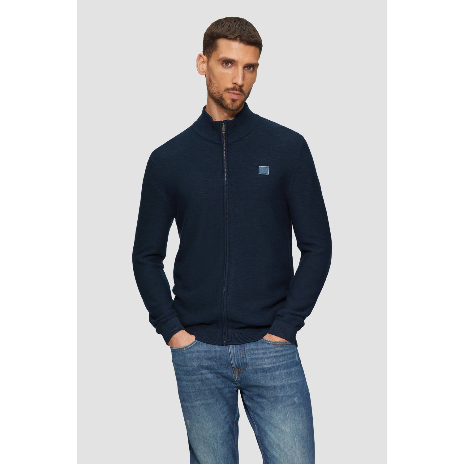 S.Oliver sweatvest donkerblauw