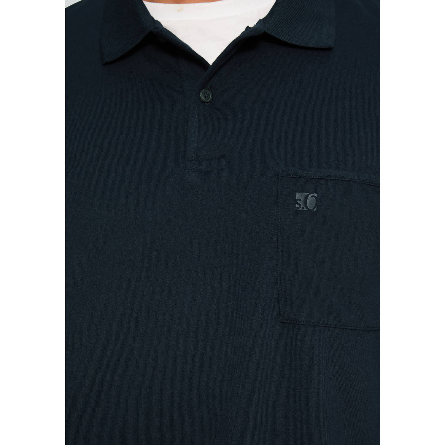 s.Oliver regular polo donkerblauw