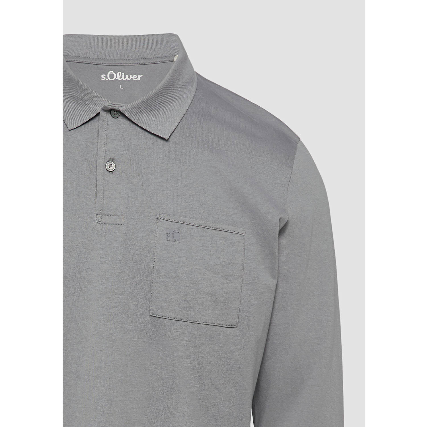 s.Oliver regular polo grijs