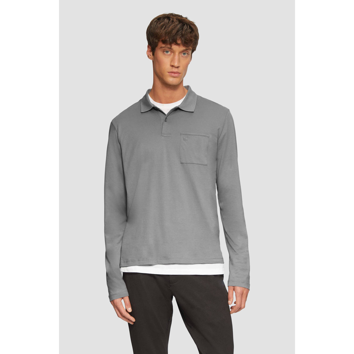S.Oliver regular polo grijs