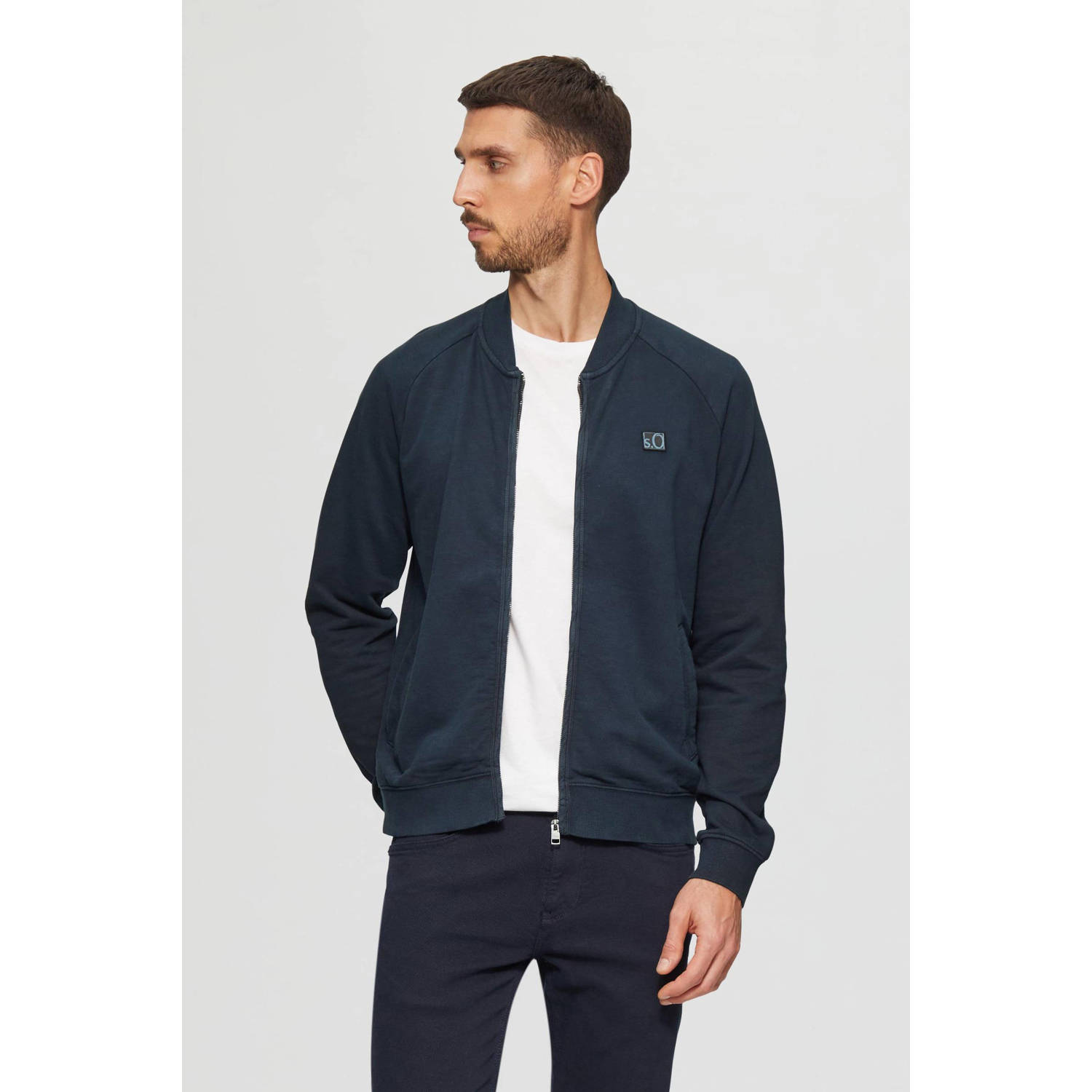 S.Oliver sweatvest donkerblauw