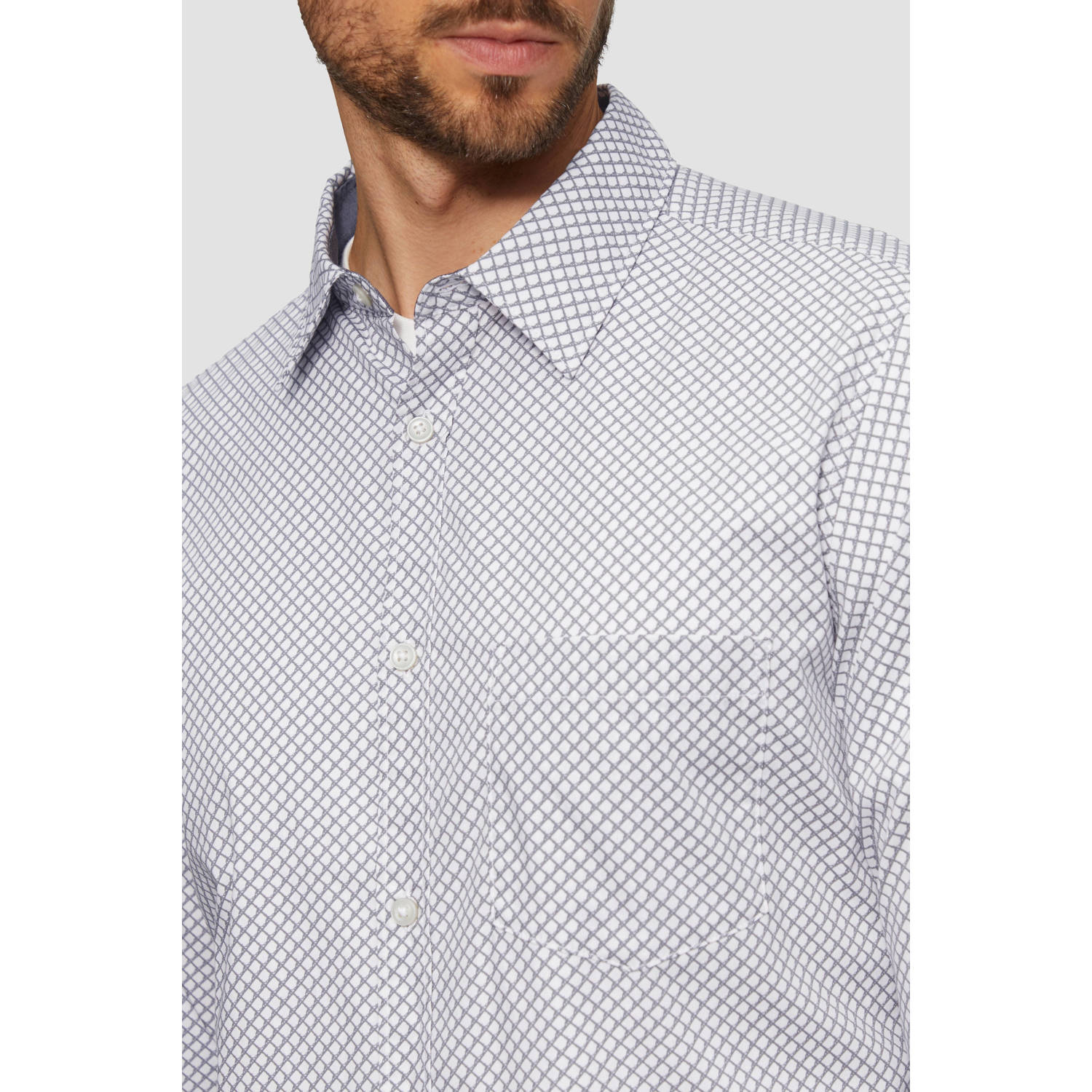 s.Oliver casual overhemd grijs