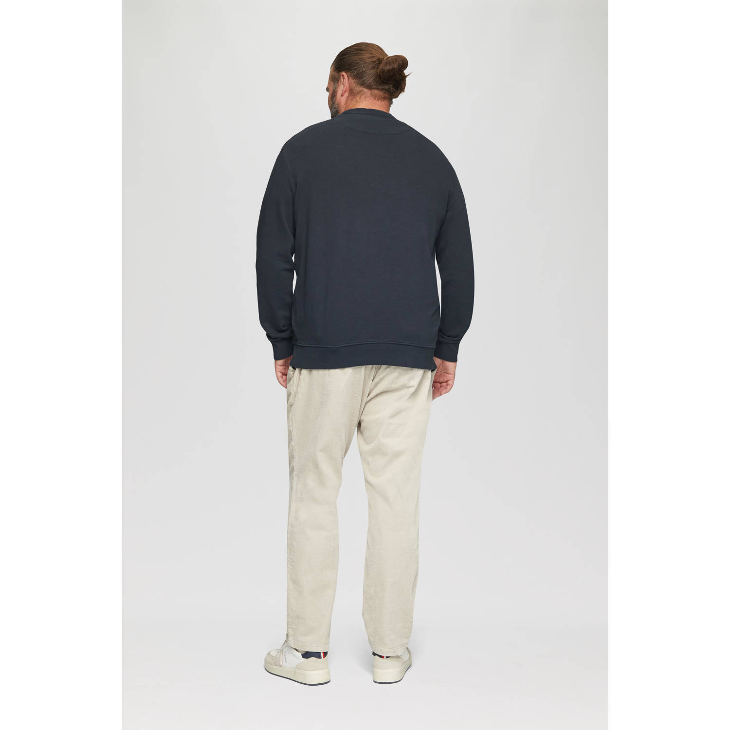 s.Oliver Big Size sweater donkerblauw