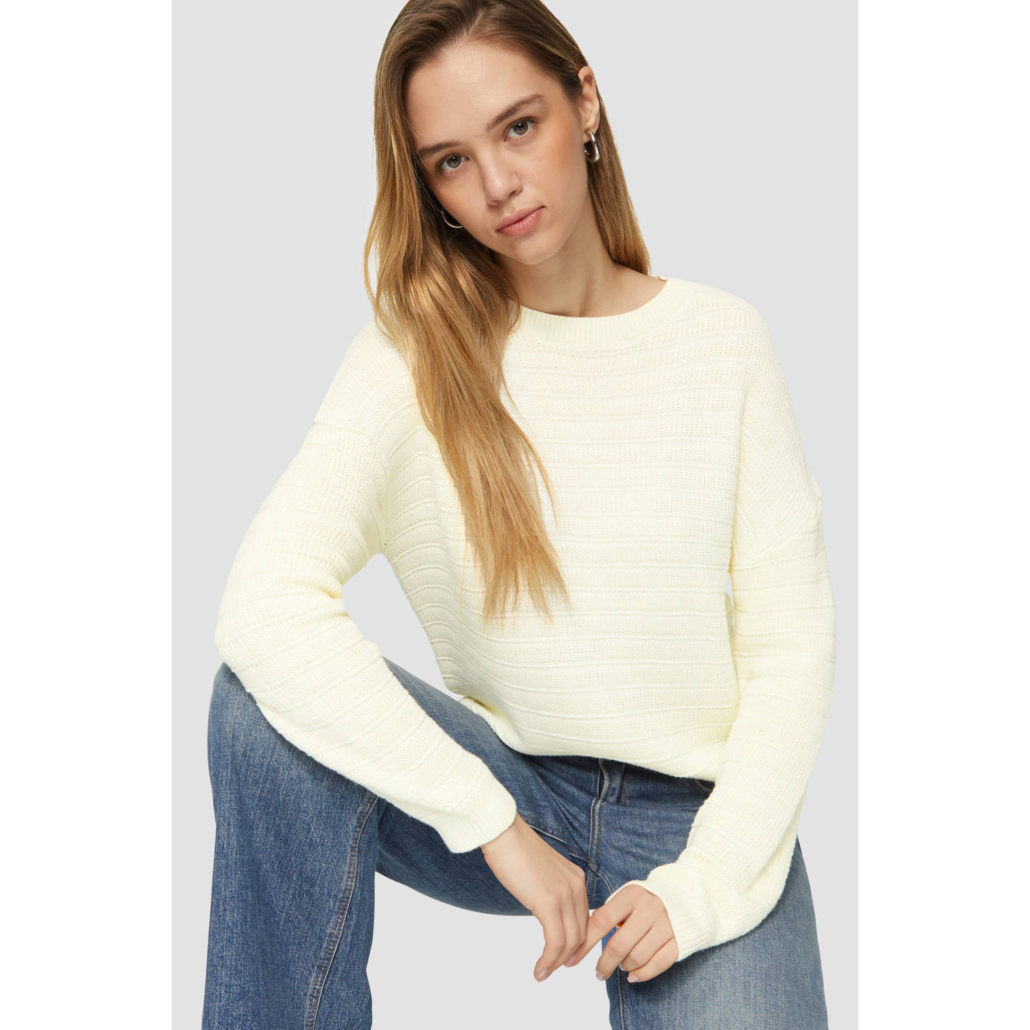 QS Gebreide pullover met ronde hals