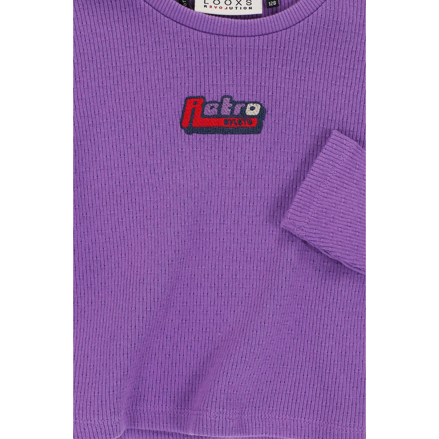 LOOXS 10sixteen longsleeve paars rib gebreid