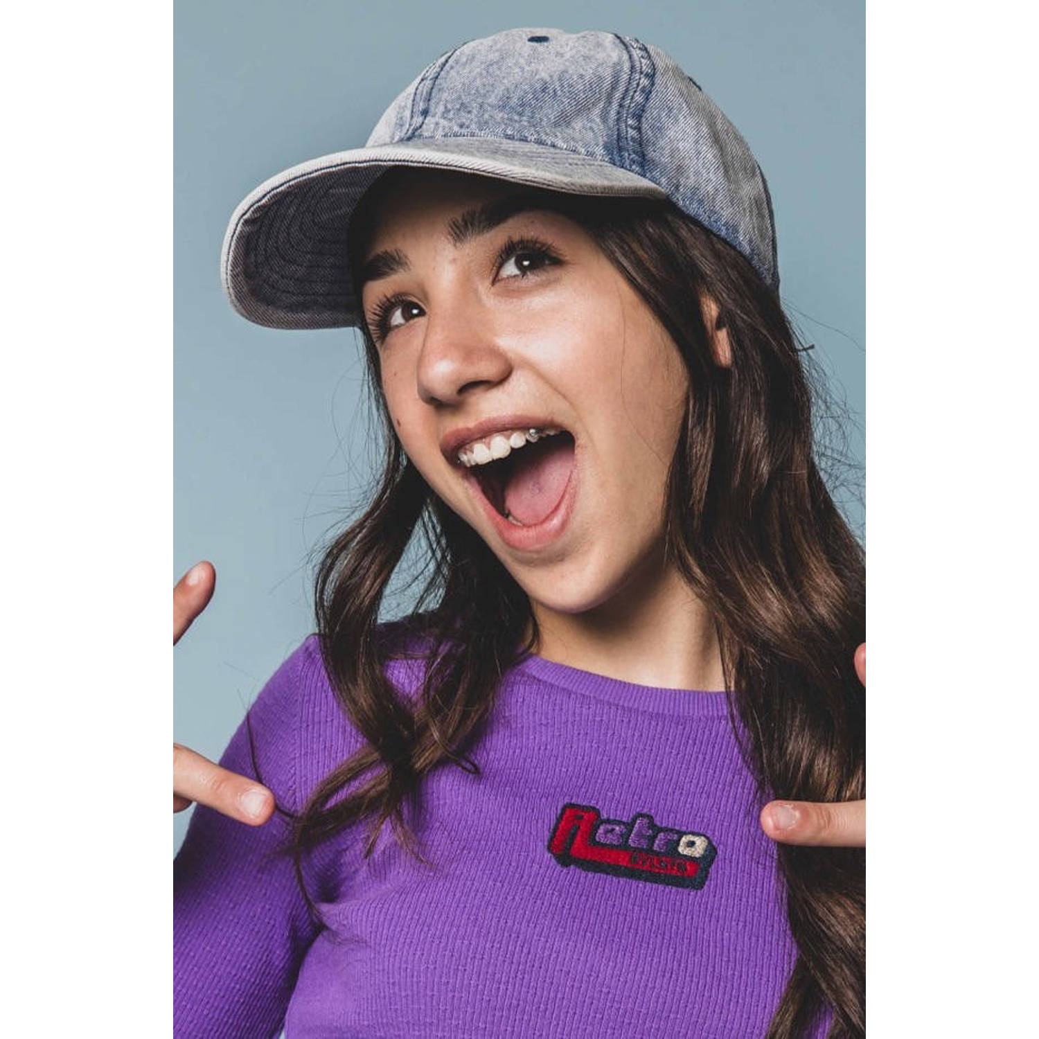 LOOXS 10sixteen longsleeve paars rib gebreid