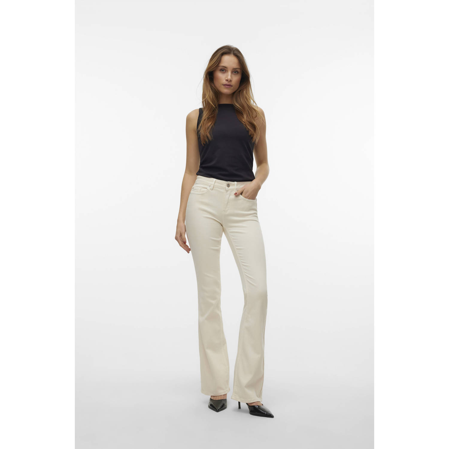 VERO MODA flared jeans ecru