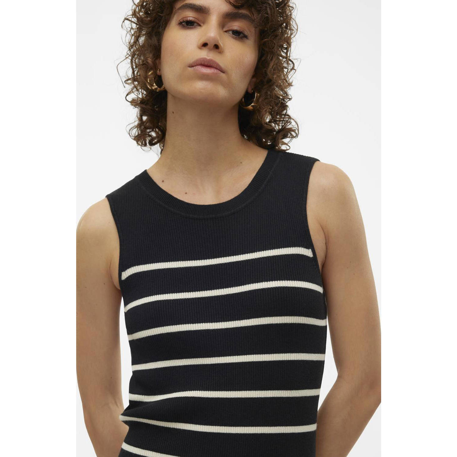 VERO MODA midi jurk gebreid zwart