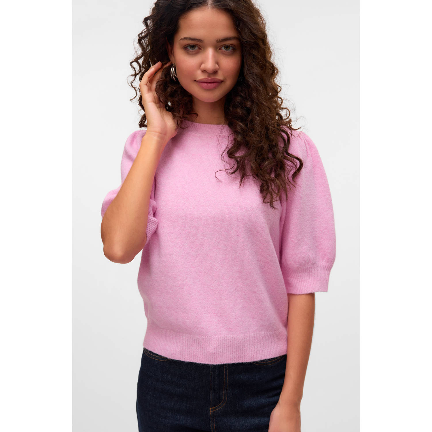 Vero Moda Trui met korte mouwen VMDOFFY 2 4 O-NECK PULLOVER GA NOOS