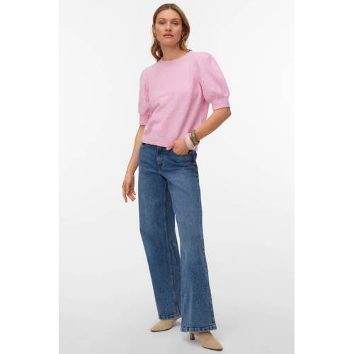 VERO MODA trui roze gebreid afbeelding