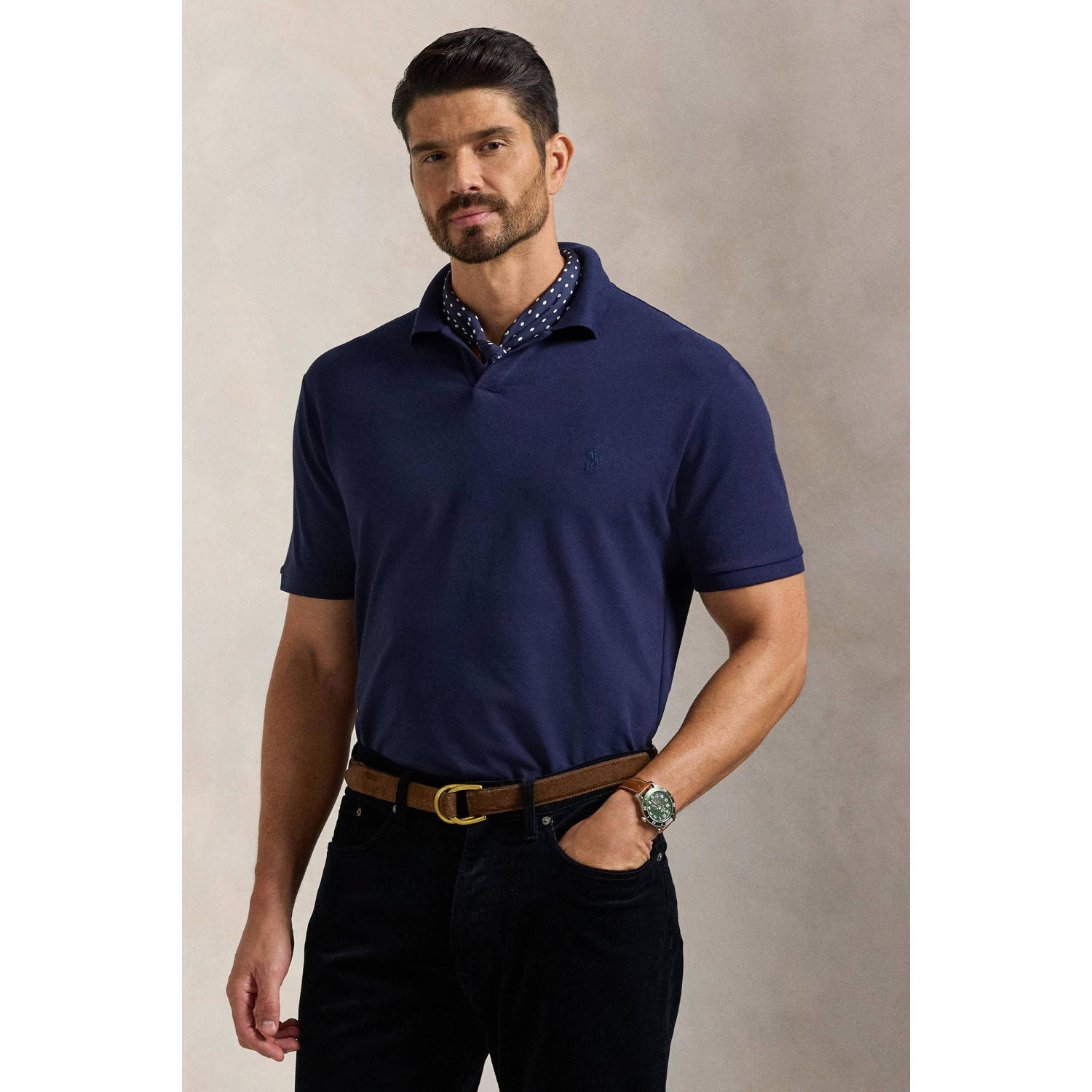 POLO Ralph Lauren Big & Tall regular polo donkerblauw