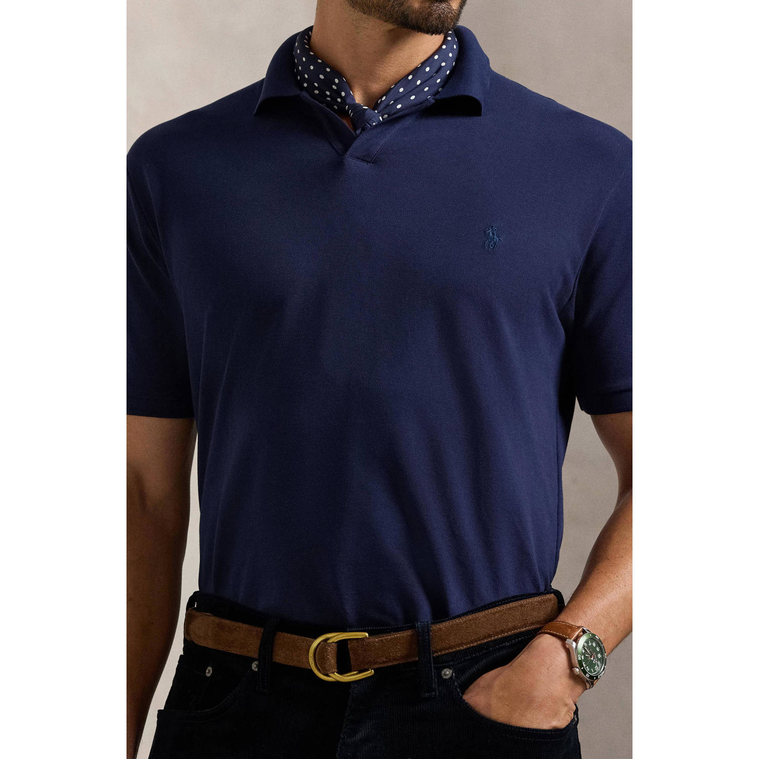 POLO Ralph Lauren Big & Tall regular polo donkerblauw
