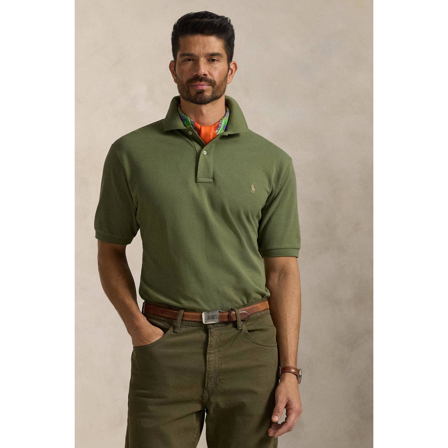 POLO Ralph Lauren Big & Tall regular polo olijfgroen