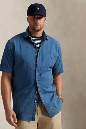 casual overhemd blauw
