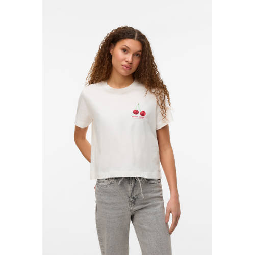 VERO MODA T-shirt ecru afbeelding