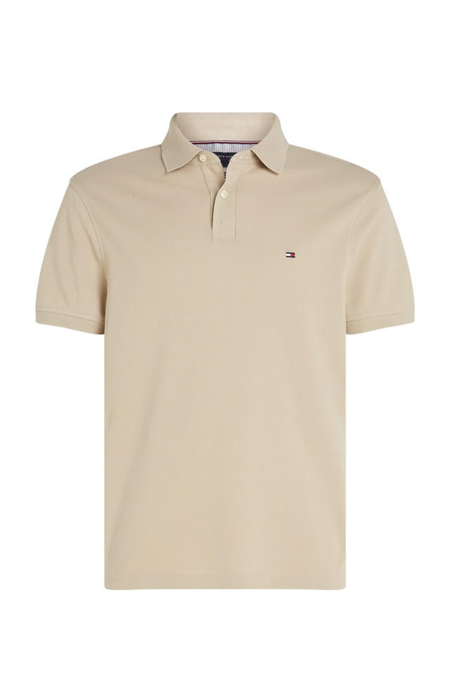Tommy Hilfiger regular fit polo 1985 beige wehkamp