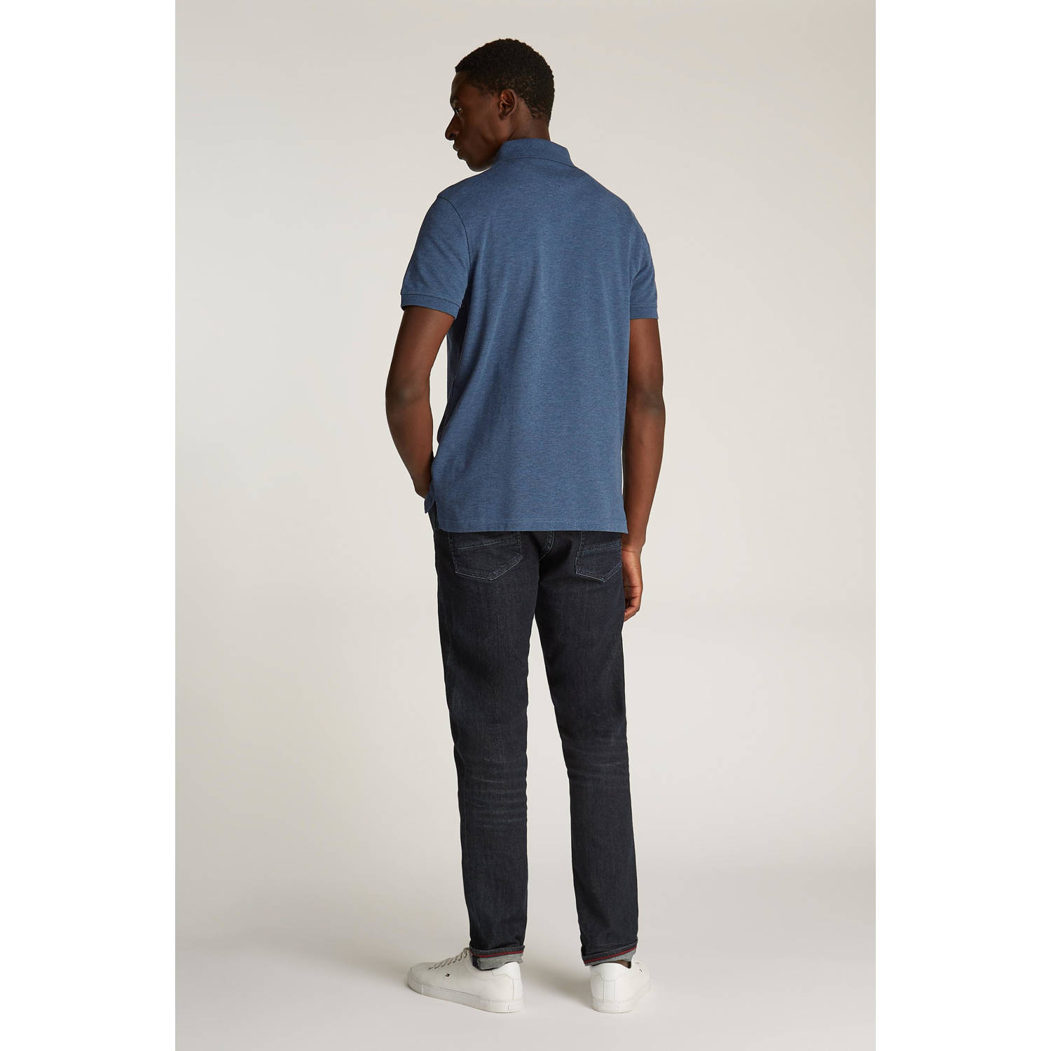 Tommy Hilfiger regular fit polo 1985 donkerblauw