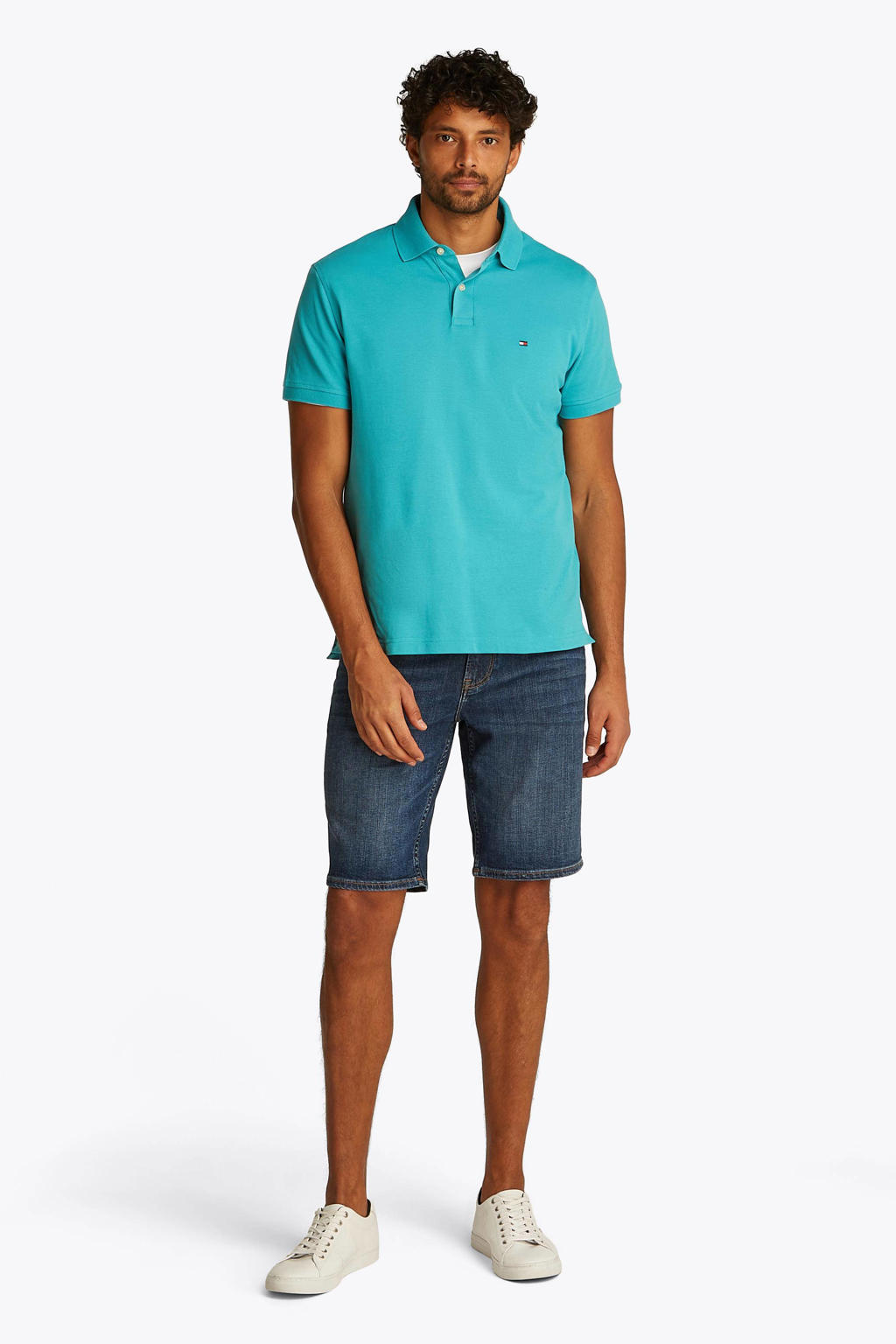 Tommy Hilfiger regular fit polo 1985 blauw