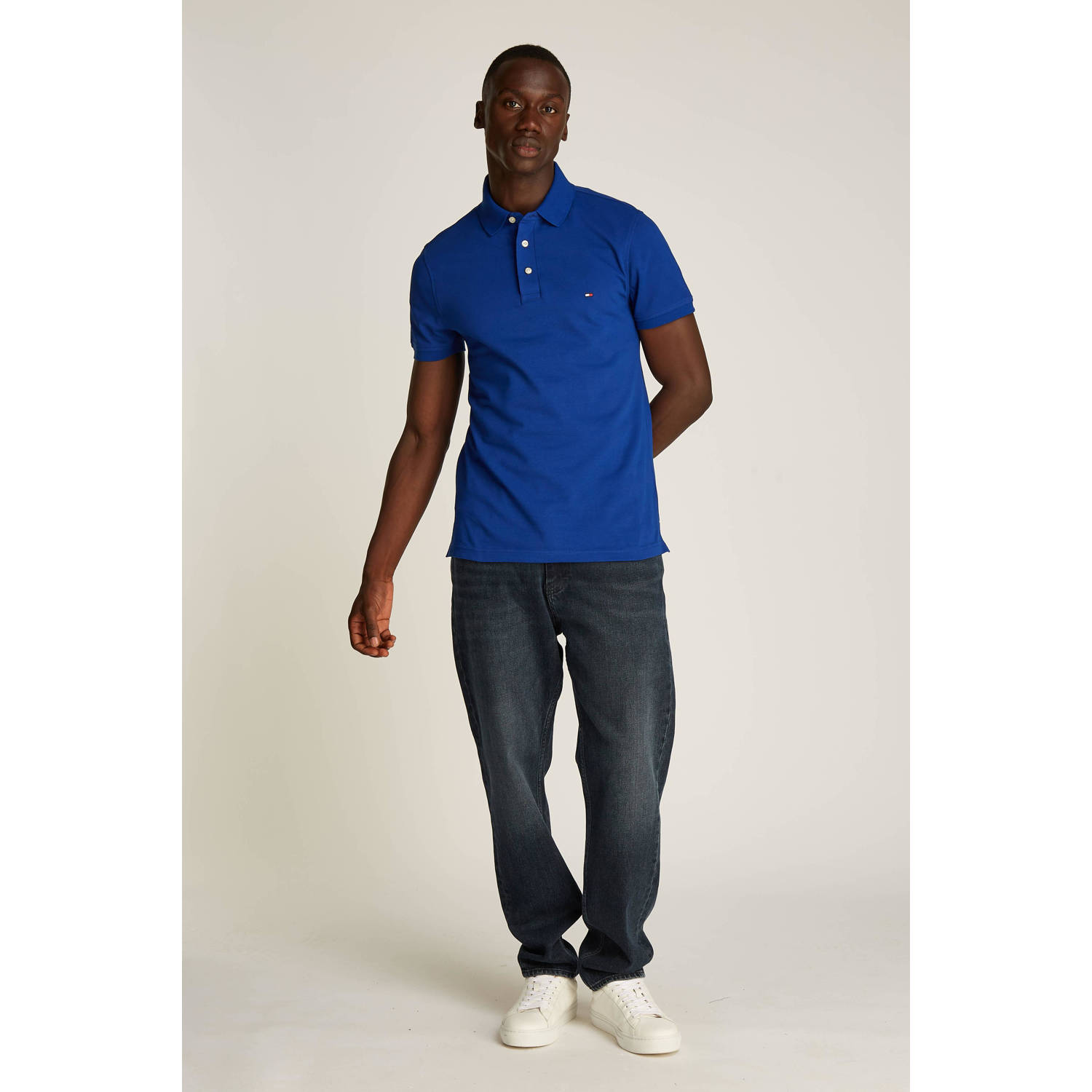 Tommy Hilfiger slim fit polo 1985 kobalt
