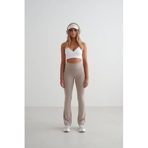 Aim'n flared sportlegging Sense beige afbeelding
