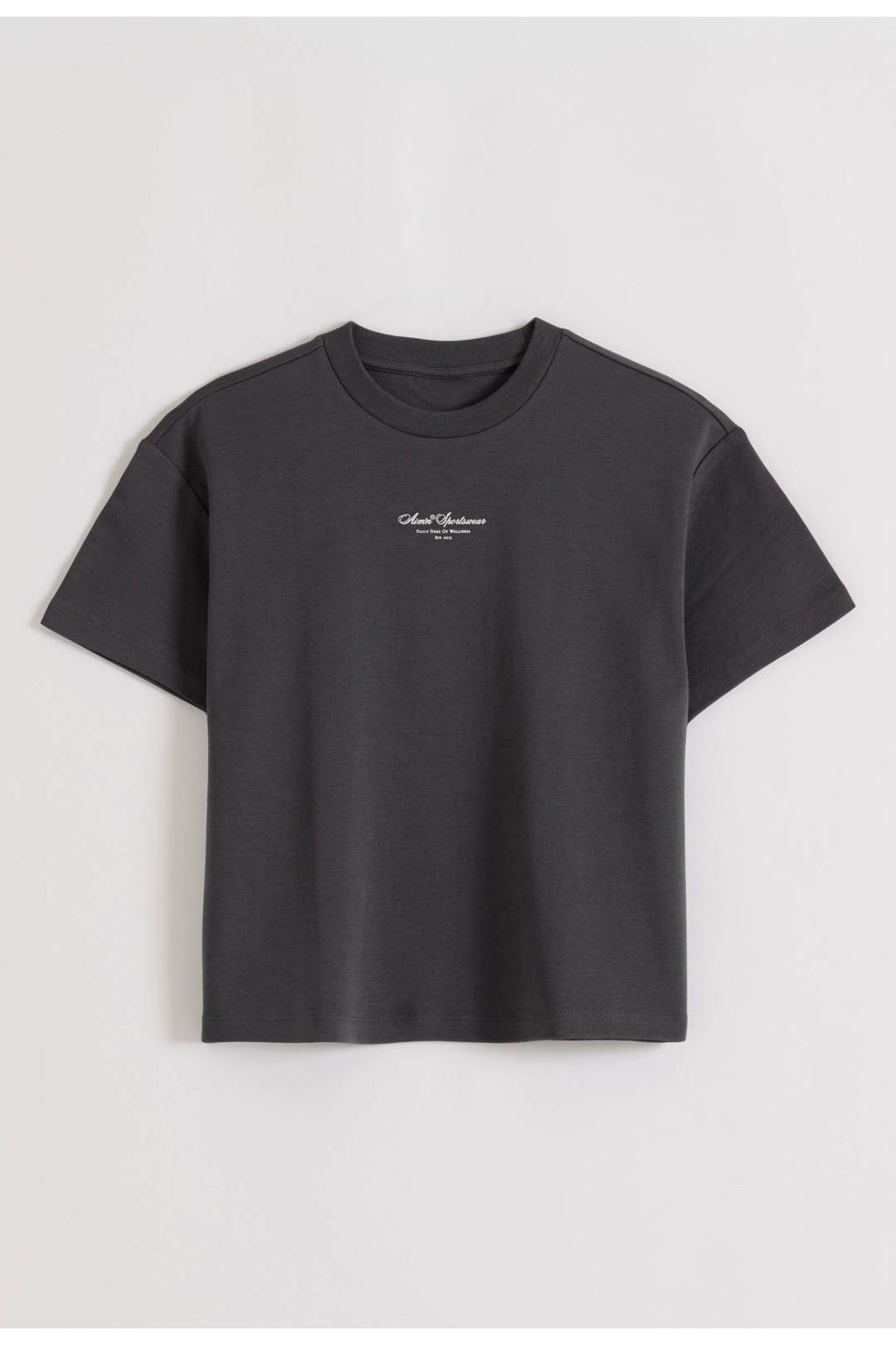 Aim'n T-shirt Serif Boxy donkergrijs