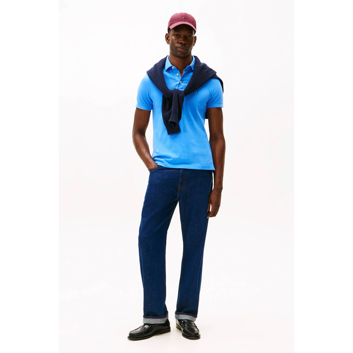 Tommy Hilfiger slim fit polo 1985 blauw