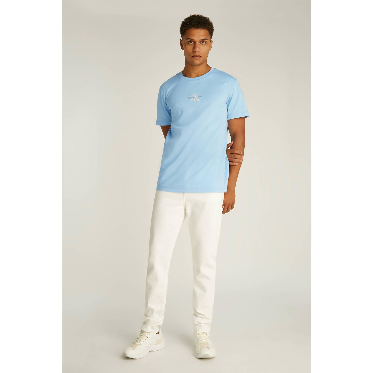 CALVIN KLEIN JEANS T-shirt lichtblauw