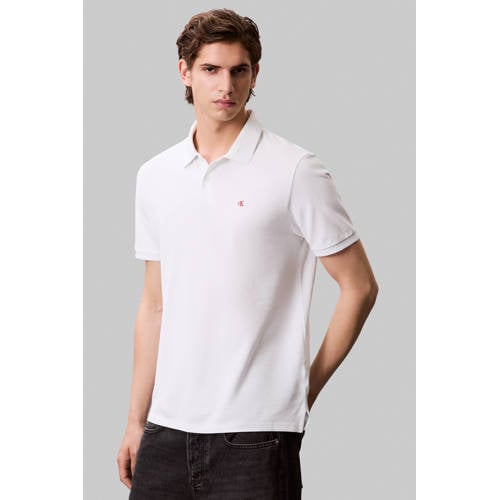 CALVIN KLEIN JEANS regular fit polo cremewit afbeelding