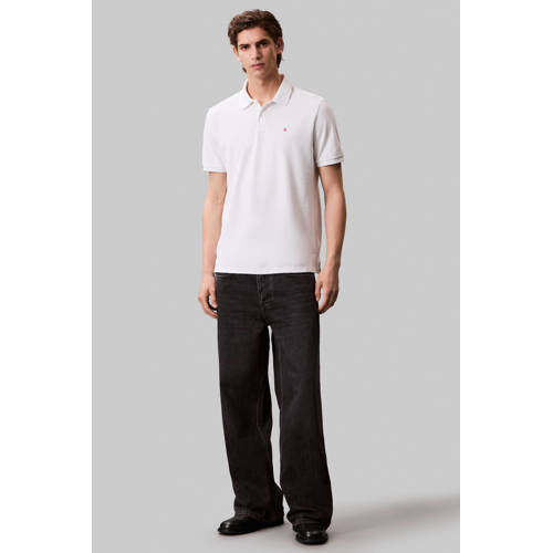 CALVIN KLEIN JEANS regular fit polo cremewit afbeelding