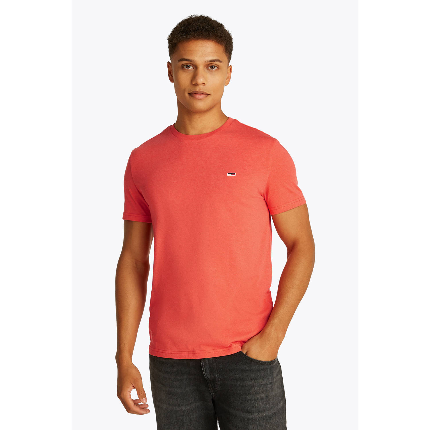 Tommy Jeans T-shirt koraalrood