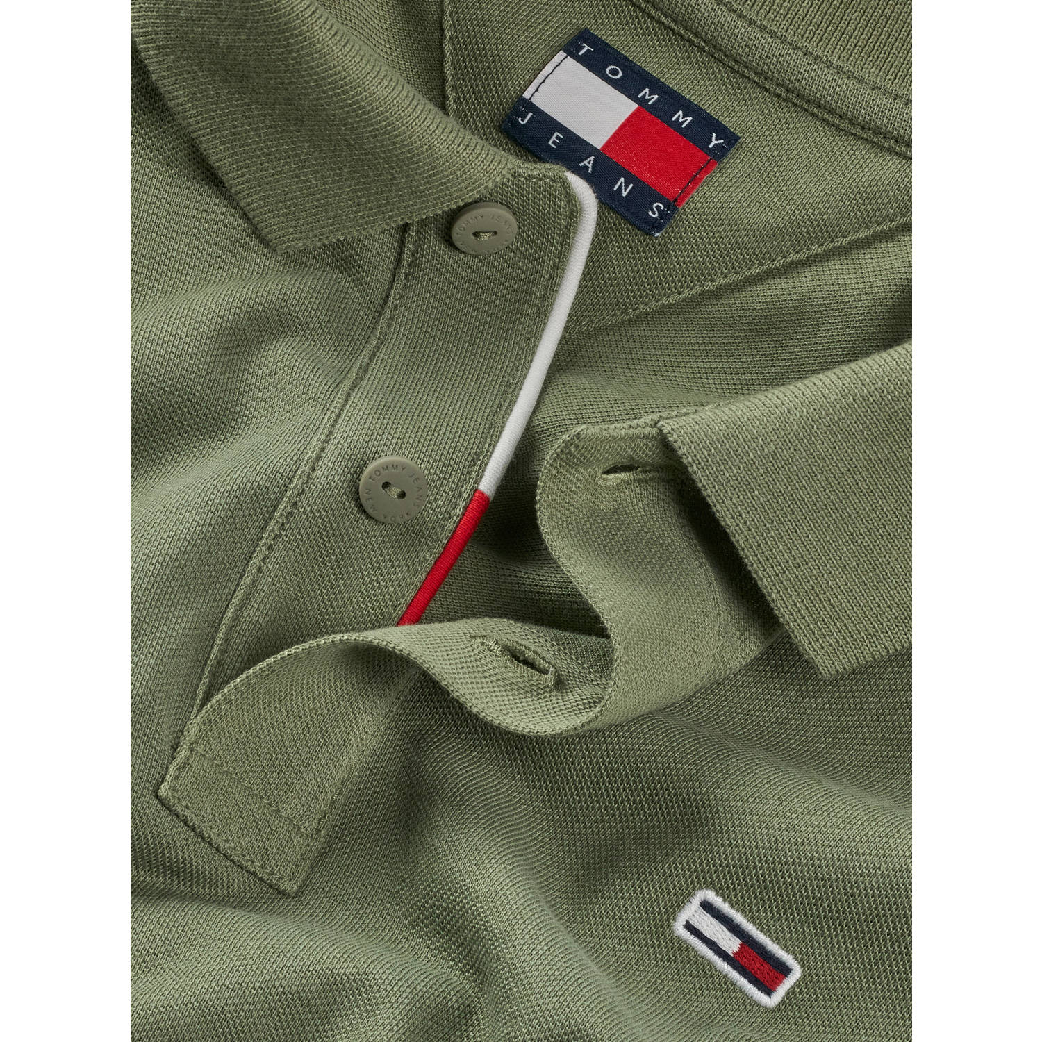 Tommy Jeans slim polo groen