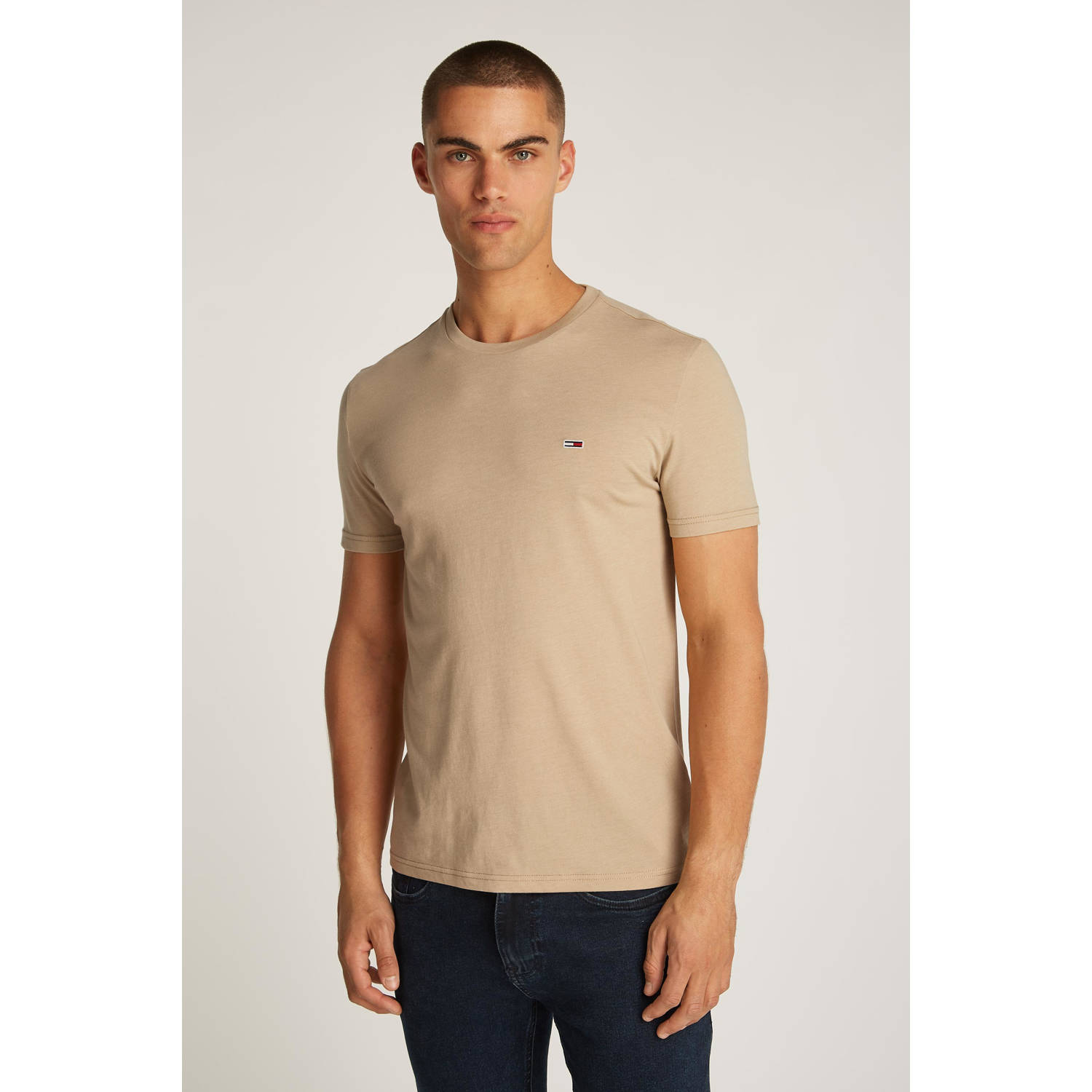 Tommy Jeans T-shirt lichtbruin