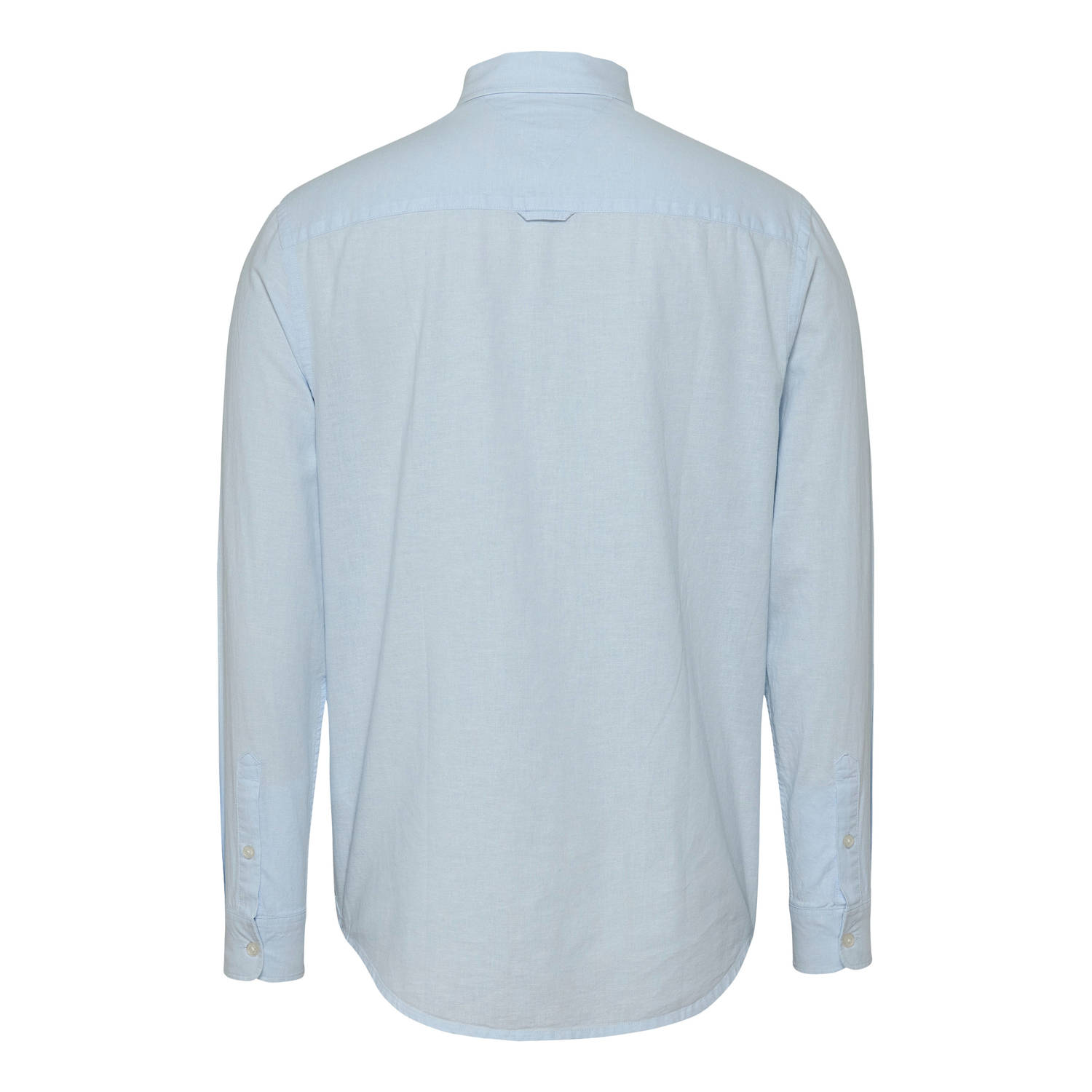 Tommy Jeans linnen casual overhemd lichtblauw