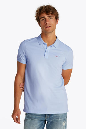 slim polo lichtblauw