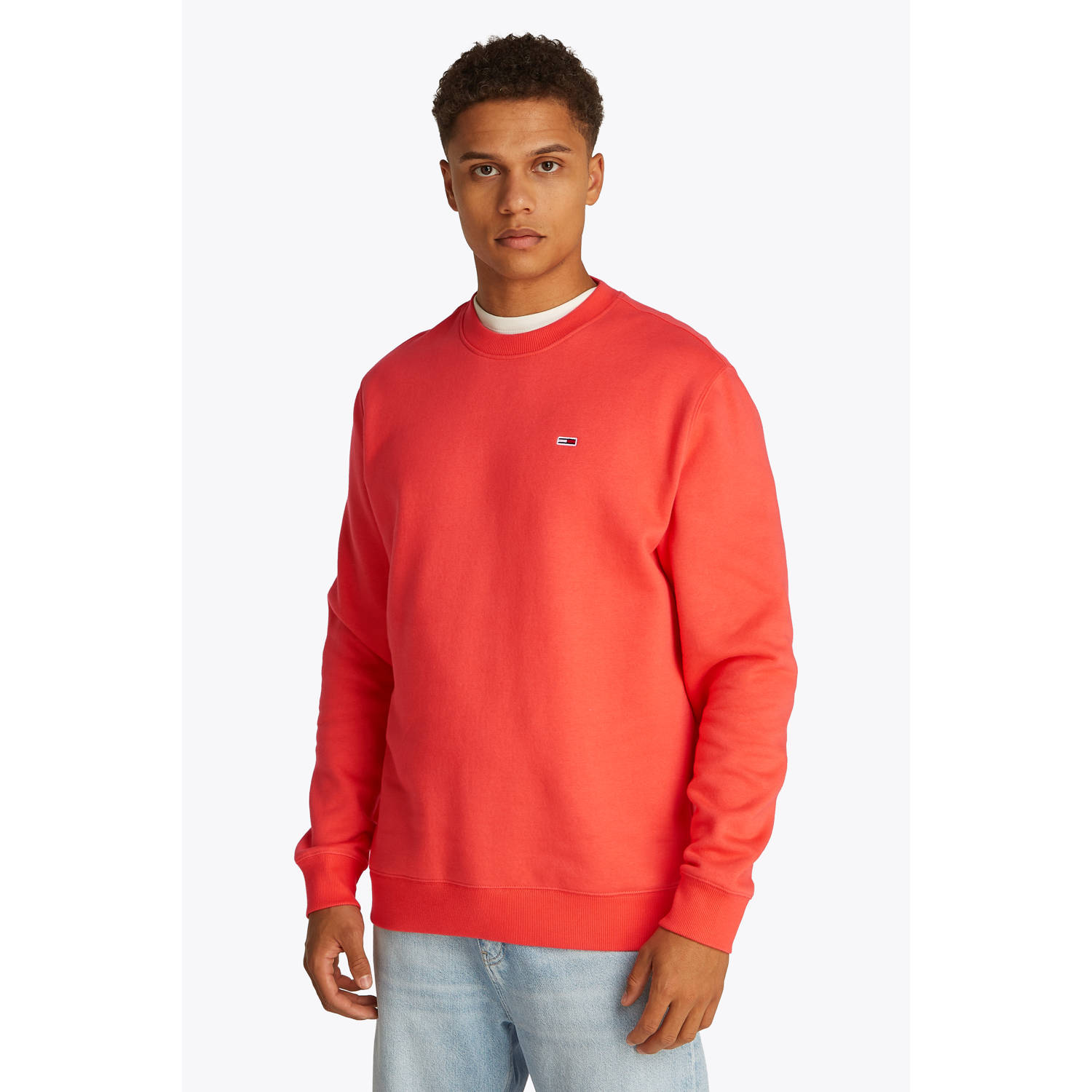 Tommy Jeans sweater koraalrood