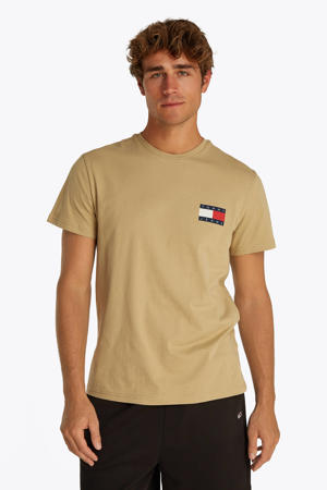 slim fit T-shirt ESSENTIAL FLAG lichtbruin