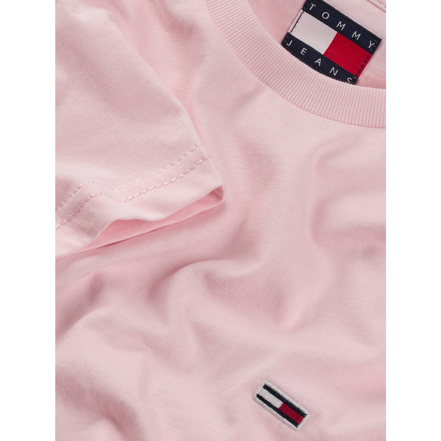 Tommy Jeans T-shirt lichtroze