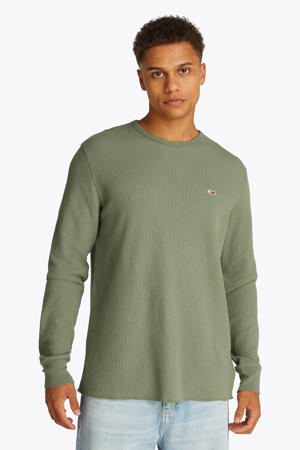 longsleeve met textuur groen
