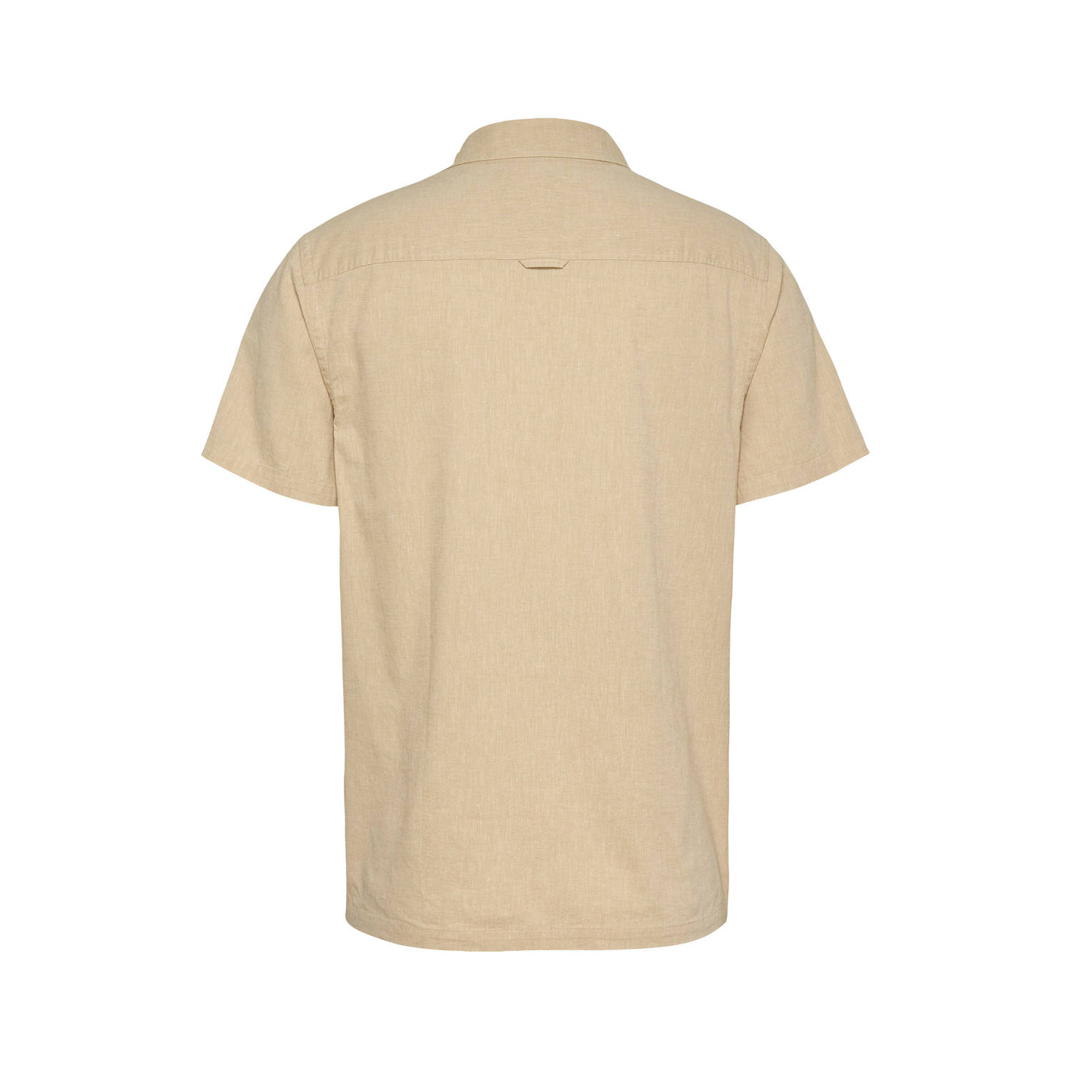 Tommy Jeans regular fit overhemd met linnen beige