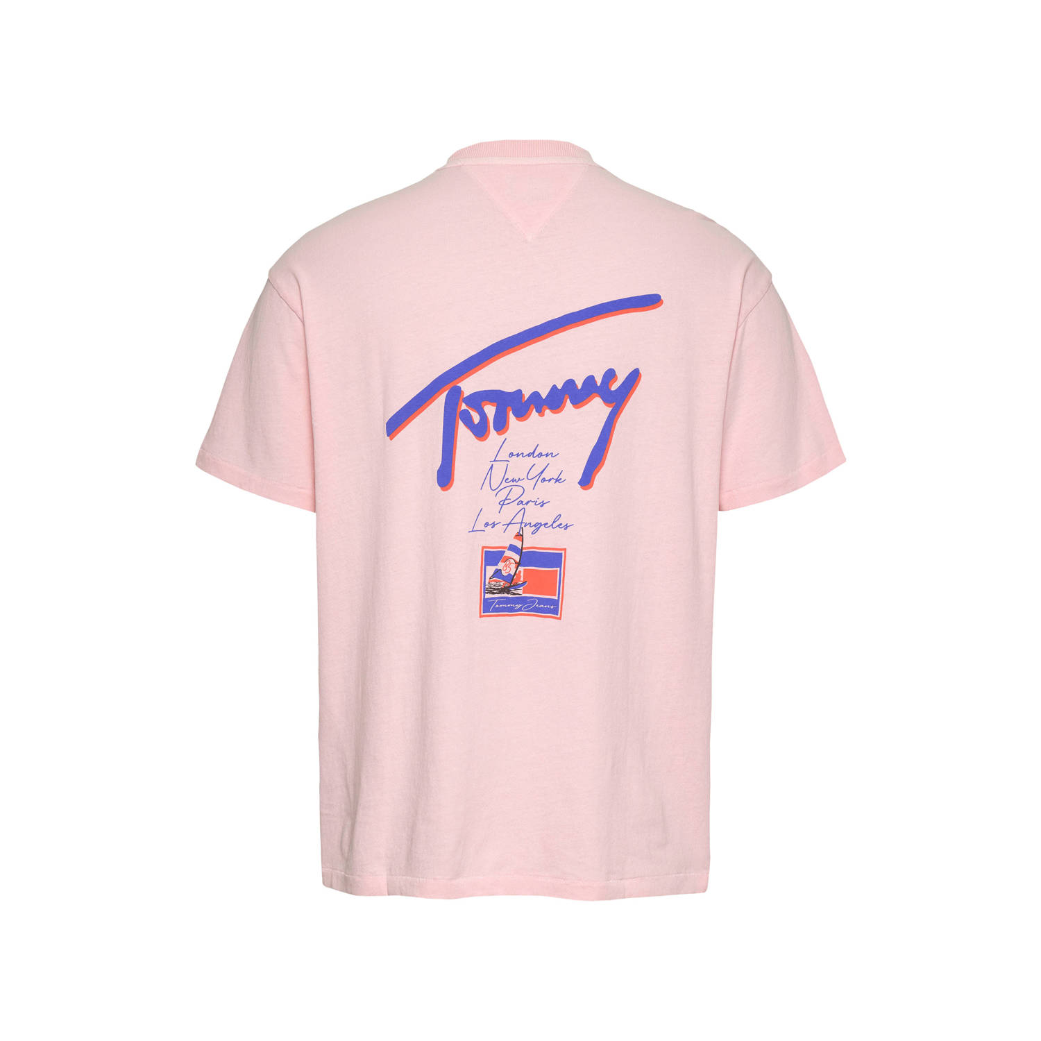 Tommy Jeans regular T-shirt lichtroze