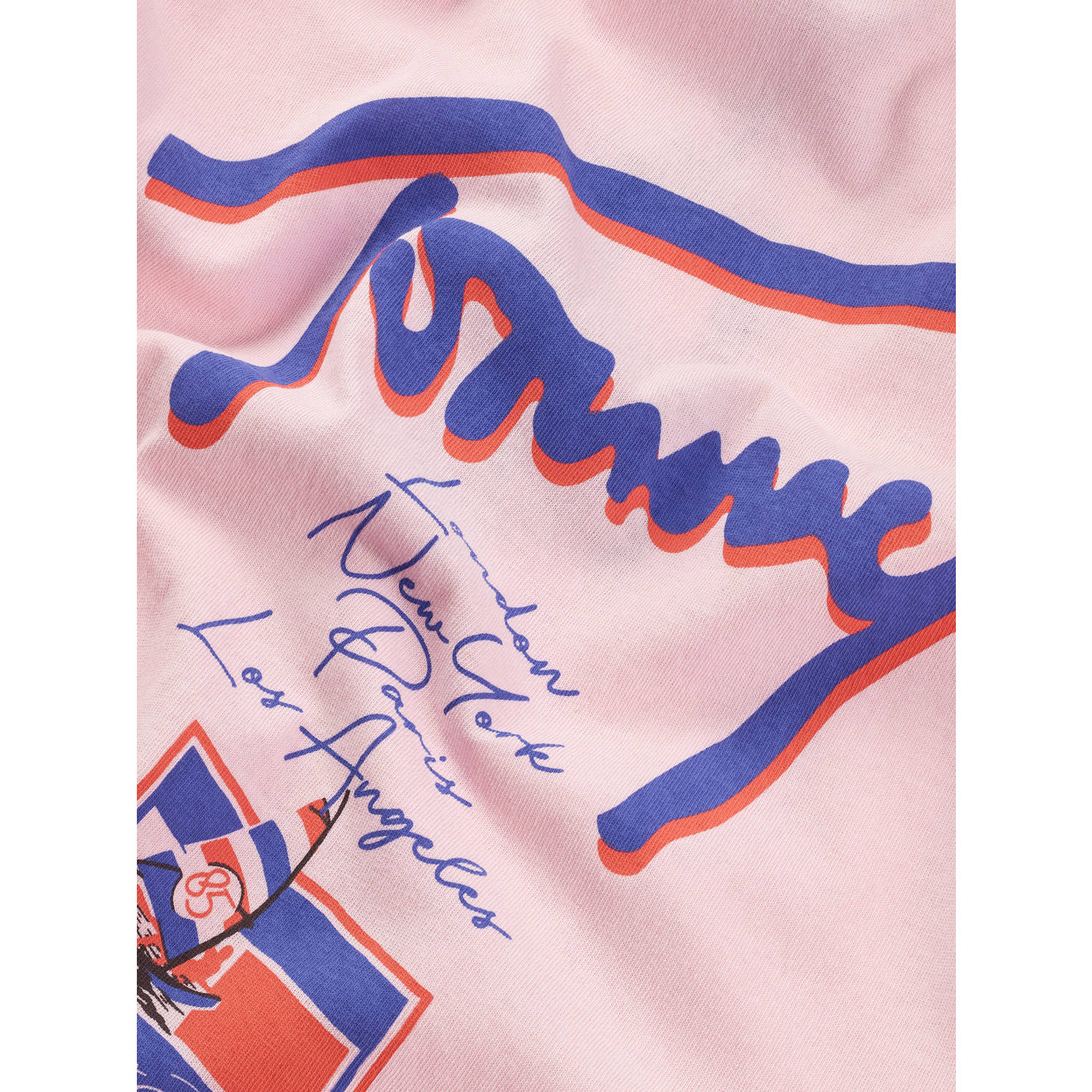 Tommy Jeans regular T-shirt lichtroze
